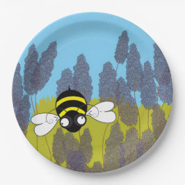Lavender Bee Paper Plates ペーパープレート