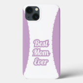 Lavender Best Mom Ever iPhone Case Case-Mate iPhoneケース (裏面)
