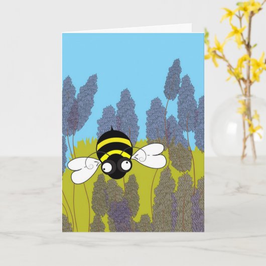 Lavender Birthday Card カード (黄色い花)