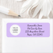 Lavender Black Script Business Logo Customizable ラベル (インサイチュ)