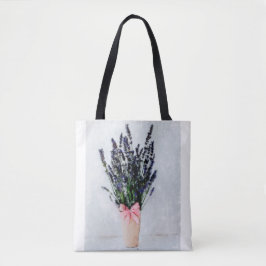 Lavender Bliss Bouquet Tote Bag トートバッグ