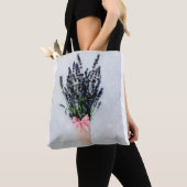 Lavender Bliss Bouquet Tote Bag トートバッグ (クローズアップ)