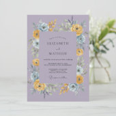 Lavender Blissful Botanical Wedding 招待状 (スタンド正面)