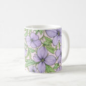 Lavender Bloom Floral コーヒーマグカップ (正面右)