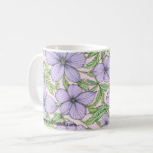 Lavender Bloom Floral コーヒーマグカップ (正面左)
