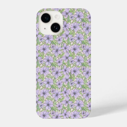 Lavender Bloom Floral iPhoneケース (裏面)