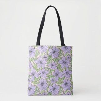 Lavender Bloom Floral Tote Bag トートバッグ