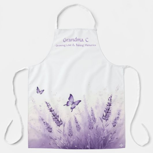 Lavender Bloom Grandma  エプロン (正面)