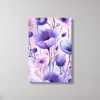 Lavender Bloom: Purple Haze Anemones Print キャンバスプリント