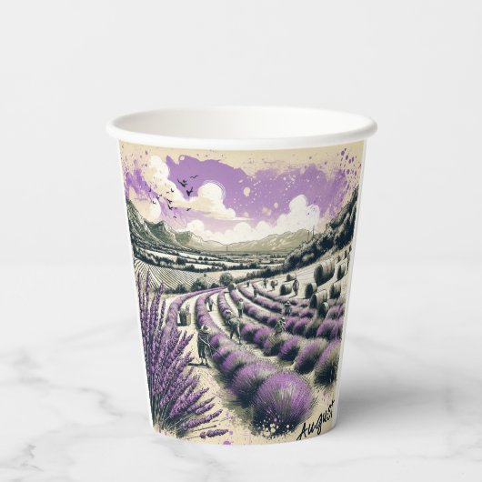 Lavender Bloom Serenity Mug  紙コップ (裏面)