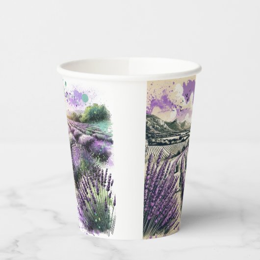 Lavender Bloom Serenity Mug  紙コップ (左)