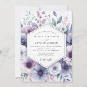 Lavender Bloom Whimsy Wedding 招待状 (正面)