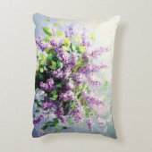 Lavender Blooming Lilac Bouquet アクセントクッション (裏面(縦))