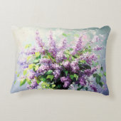 Lavender Blooming Lilac Bouquet アクセントクッション (裏面)