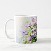 Lavender Blooming Lilac Bouquet コーヒーマグカップ (左)