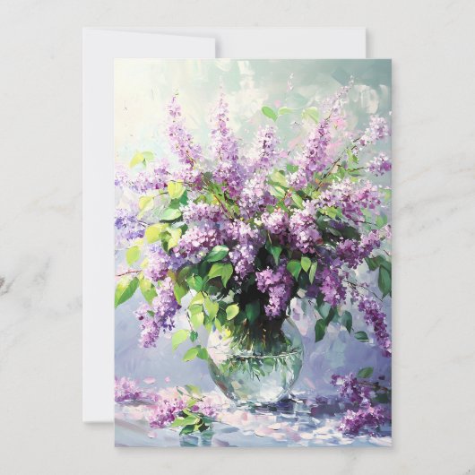 Lavender Blooming Lilac Bouquet 案内状 (正面)