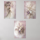 Lavender Blooms Portrait white dove Rustic Floral (正面)