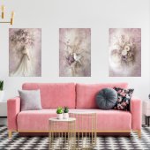 Lavender Blooms Portrait white dove Rustic Floral (リビング)