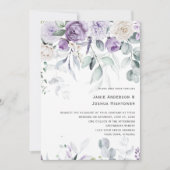 Lavender Blooms Wedding 招待状 (正面)