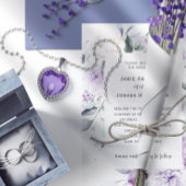 Lavender Blooms Wedding 招待状