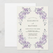 Lavender Blossom Artistry Wedding 招待状 (正面/裏面)