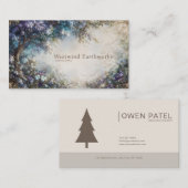 Lavender Blue Floral Grove Romantic Fantasy 名刺 (正面/裏面)