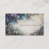 Lavender Blue Floral Grove Romantic Fantasy 名刺 (正面)