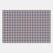Lavender Blue Plaid Tartan Retro Color ラッピングペーパーシート (正面3)