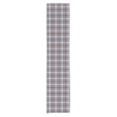 Lavender Blue Plaid Tartan Retro Table Runner ショートテーブルランナー (正面)