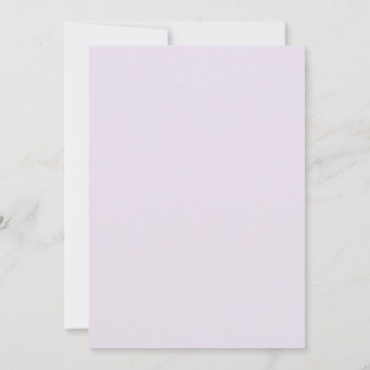 Lavender Blue Soft Focus Hydrangea Frame Wedding 招待状 (裏面)