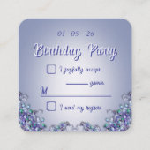 Lavender Blue Spring Florals Enclosure Card エンクロージャーカード (正面)