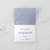 Lavender Blue Spring Lilac Florals Thank You Card サンキューカード (内部)
