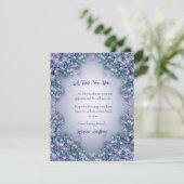 Lavender Blue Spring Lilac Florals Thank You Card サンキューカード (スタンド正面)