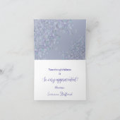 Lavender Blue Spring Lilac Florals Thank You Card サンキューカード (内部)