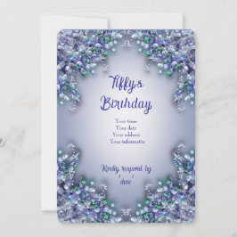 Lavender Blue Spring Lilac Invitation Card サンキューカード