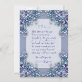 Lavender Blue Spring Lilacs Sympathy Card 招待状 (正面)