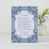 Lavender Blue Spring Lilacs Sympathy Card 招待状 (スタンド正面)