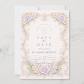 Lavender Blush Baroque Quinceañera セーブザデート (正面)