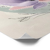 Lavender & Blush Bloomscape II | モダンボタニカル ポスター (角)
