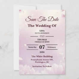 Lavender Blush Dreamy Wedding Save The Date セーブザデート