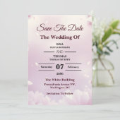 Lavender Blush Dreamy Wedding Save The Date セーブザデート (スタンド正面)