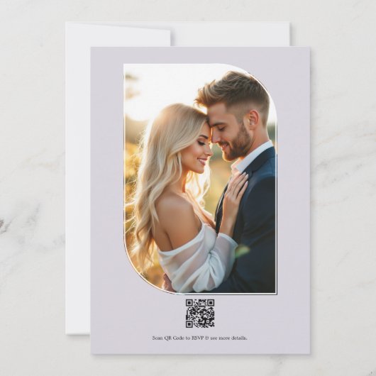 Lavender, Blush & Mint Floral Wedding 招待状 (裏面)