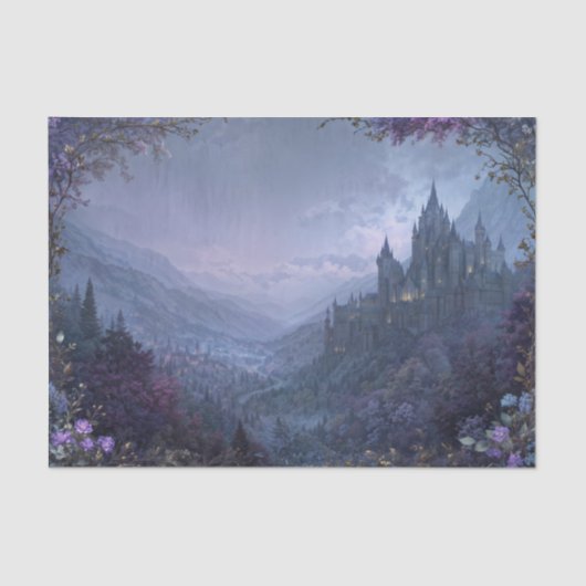 Lavender Border Moody Gothic Castle 薄葉紙 (正面)