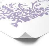 Lavender Botanical Arch Garden Wedding Welcome ポスター (角)