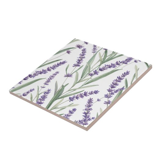 Lavender Botanical Pattern タイル (側面)