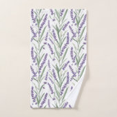 Lavender Botanical Pattern ハンドタオル (ハンドタオル)
