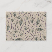 Lavender Botanical Pattern Business Card 名刺 (正面)