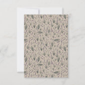 Lavender Botanical Pattern Flat Thank You Card サンキューカード (正面)