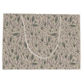 Lavender Botanical Pattern Gift Bag ラージペーパーバッグ (裏面)