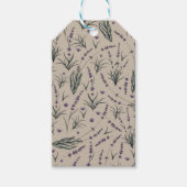 Lavender Botanical Pattern Gift Tag ギフトタグ (正面)